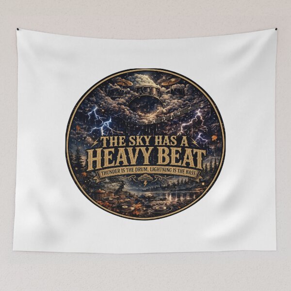 Item preview, The Sky Has a Heavy Beat | Thunderstorm Drum Lightning Art designed and sold by NatureHarmony16.