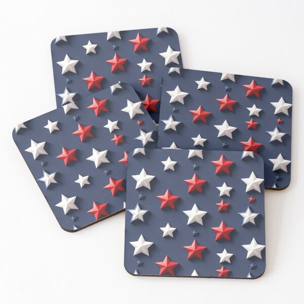 Item preview, Navy Patriotic Stars Independence Day Pattern designed and sold by IntelliMindDesigns.