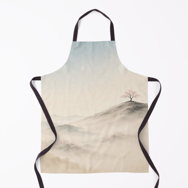 Item preview, Lone Cherry Tree on Hill | Japandi Sakura Wall Art designed and sold by SereniBloom.