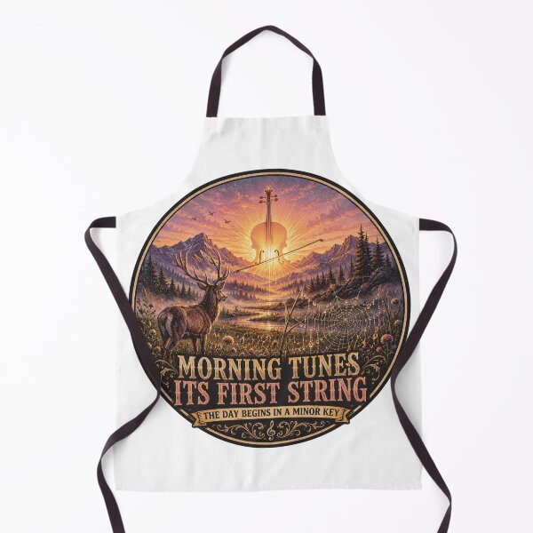 Item preview, Morning Tunes Its First String | Sunrise Violin Deer Landscape designed and sold by NatureHarmony16.