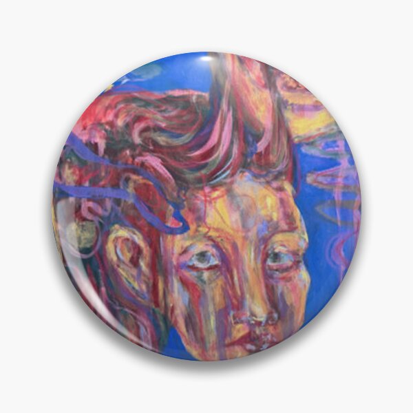 Item preview, Abstract Blue Portrait and Grinning Teeth Art designed and sold by PsychVortex.