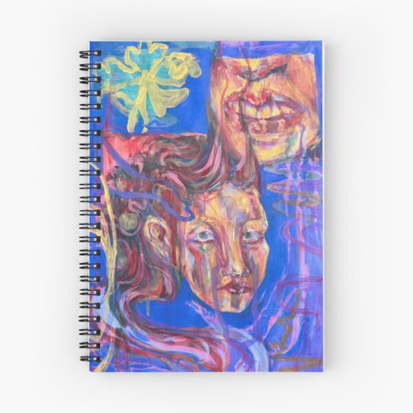 Item preview, Abstract Blue Portrait and Grinning Teeth Art designed and sold by PsychVortex.