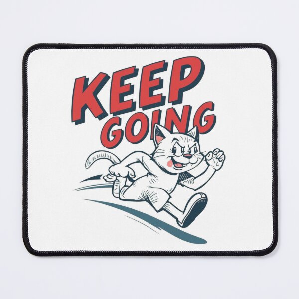 Item preview, Keep Going: Vibrant Running Cat Motivational T-Shirt Design designed and sold by NinaCreator.