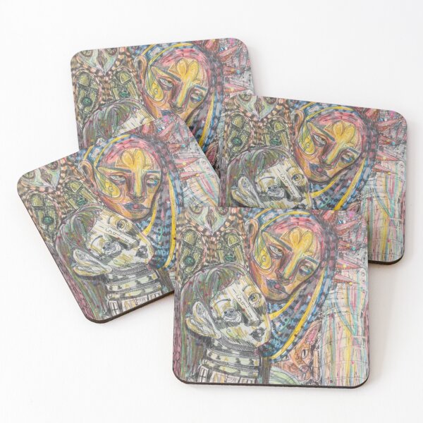 Item preview, Surreal Intricate Mixed Media Portrait Art designed and sold by PsychVortex.