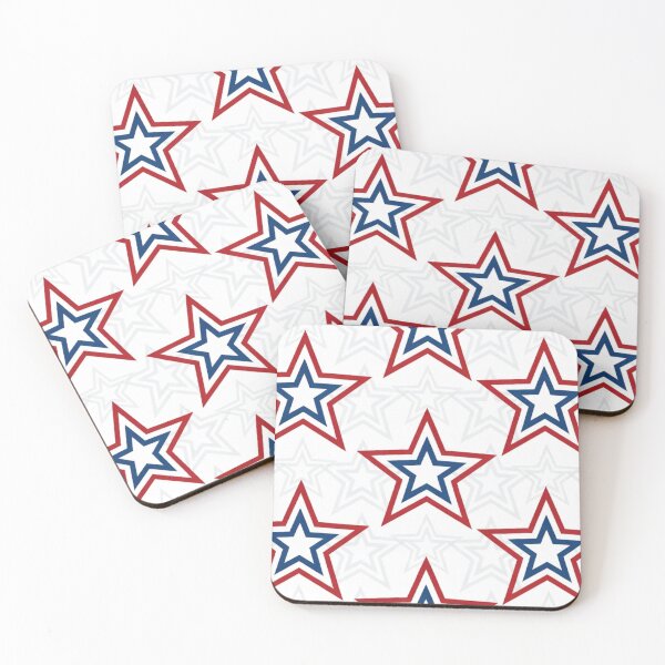 Item preview, Red White Blue Patriotic Stars Seamless Pattern designed and sold by IntelliMindDesigns.