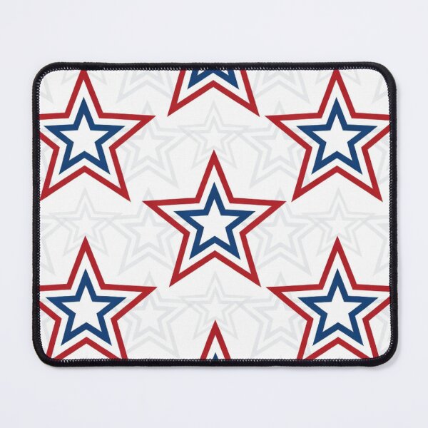 Item preview, Red White Blue Patriotic Stars Seamless Pattern designed and sold by IntelliMindDesigns.