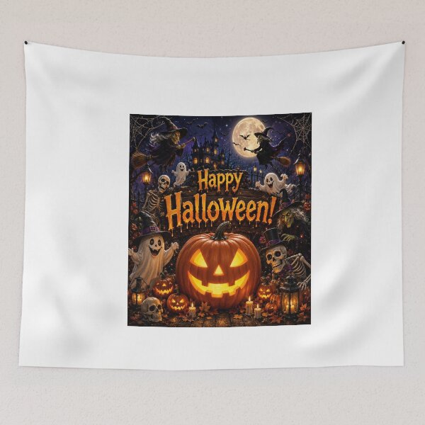 Item preview, Happy Halloween – Spooky Pumpkin Night  designed and sold by RipantinaFantasy .