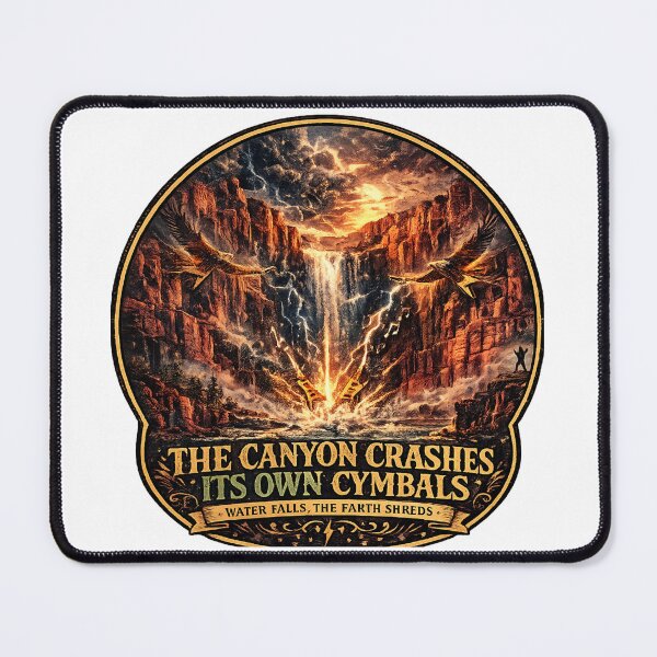 Item preview, The Canyon Crashes Its Own Cymbals | Epic Waterfall Eagles Art designed and sold by NatureHarmony16.