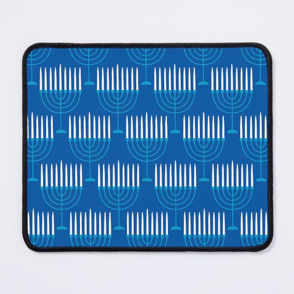 Item preview, Hanukkah Sacred Menorah Pattern On Holiday Blue designed and sold by DEC02.