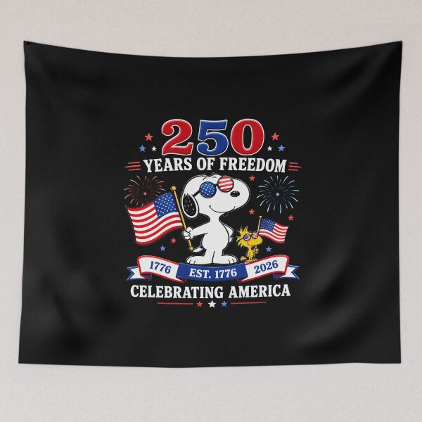 Item preview, Clelebrating America Independence Day | Snoopy and Woodstock | Cartoon Art designed and sold by Har-vee.