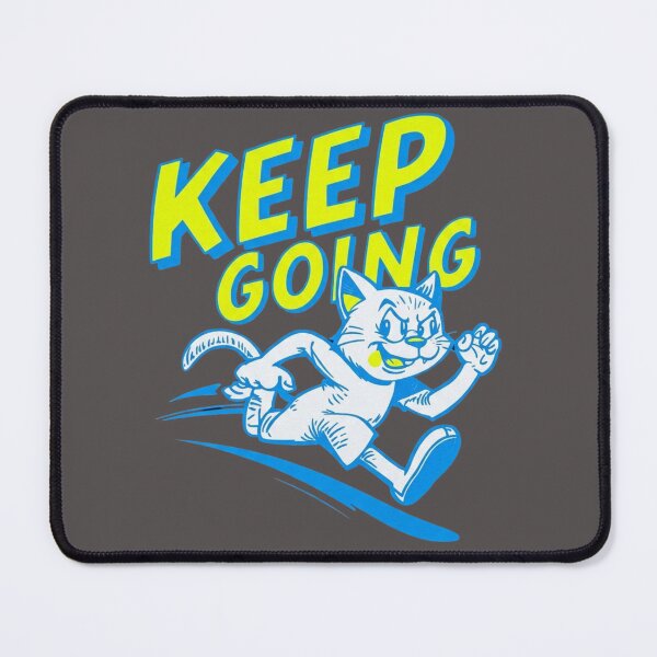 Item preview, Keep Going: Vibrant Running Cat Motivational T-Shirt Design designed and sold by NinaCreator.