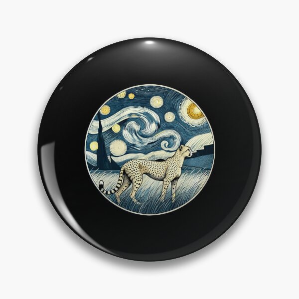 Item preview, Cheetah Zoo Animal - Van Gogh Starry Night Style  designed and sold by Littermin.