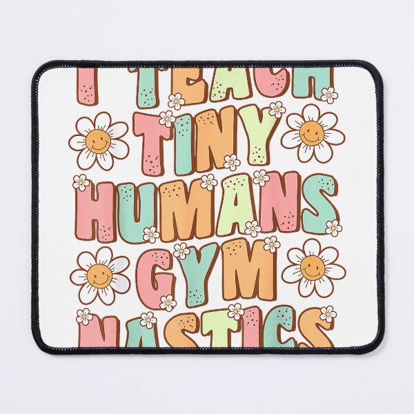 Item preview, I Teach Tiny Humans Gymnastics Coach Groovy Retro Gymnastics T-Shirt designed and sold by kevincuellar.