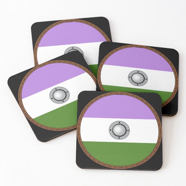 Item preview, Genderqueer Viking Shield designed and sold by Tiwsarm.