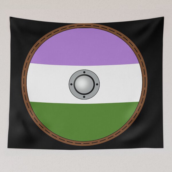 Item preview, Genderqueer Viking Shield designed and sold by Tiwsarm.