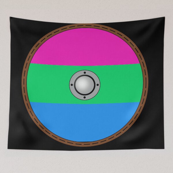 Item preview, Polysexual Viking Shield designed and sold by Tiwsarm.