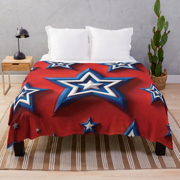 Item preview, Vibrant Red Patriotic Stars USA Pattern designed and sold by IntelliMindDesigns.