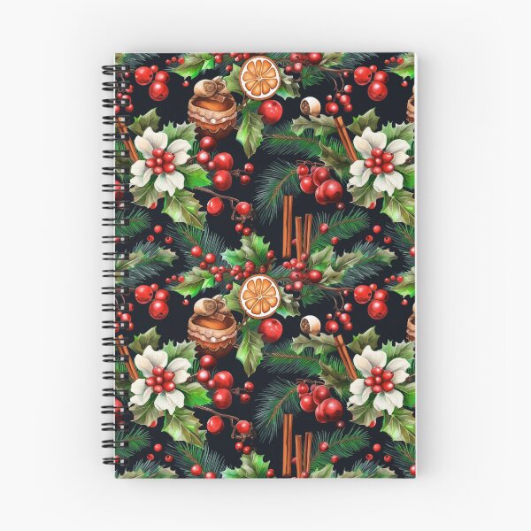 Item preview, Christmas Tree Branches, Poinsettias, And Cinnamon Sticks Pattern designed and sold by DEC02.