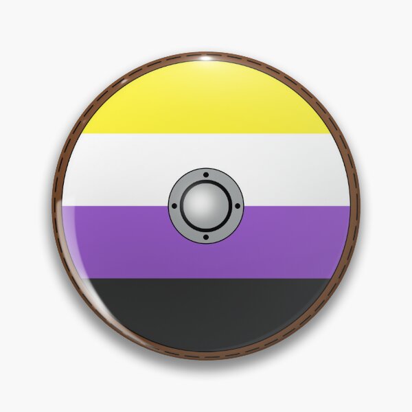 Item preview, Non-Binary Viking Shield designed and sold by Tiwsarm.