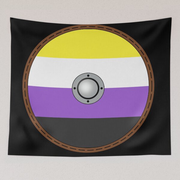 Item preview, Non-Binary Viking Shield designed and sold by Tiwsarm.