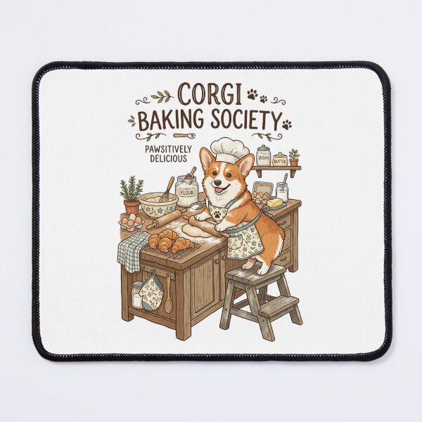 Item preview, Corgi Baking Society Cute Pastry Chef designed and sold by PictoVibe.