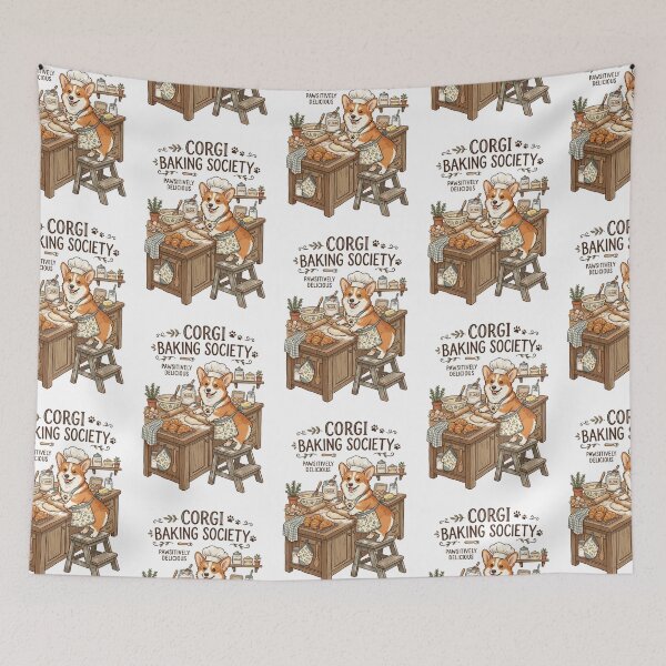 Item preview, Corgi Baking Society Lindo pastelero designed and sold by PictoVibe.