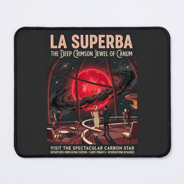 Item preview, La Superba Star Retro NASA Travel Poster Red Giant designed and sold by RetroRewind Studio.