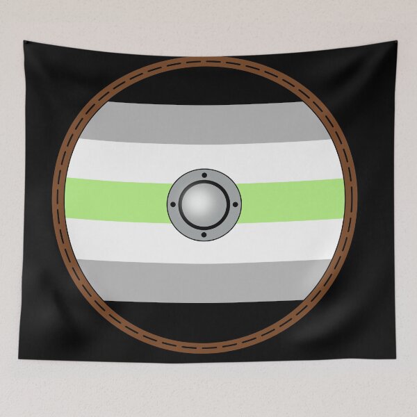 Item preview, Agender Viking Shield designed and sold by Tiwsarm.