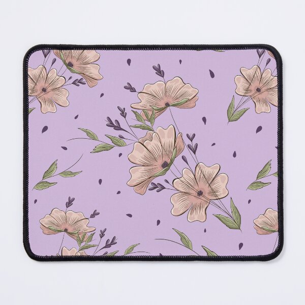Item preview, Vintage Lilac Floral Pattern - Botanical Peach Flowers and Lavender Seamless Print designed and sold by Zymetryart.