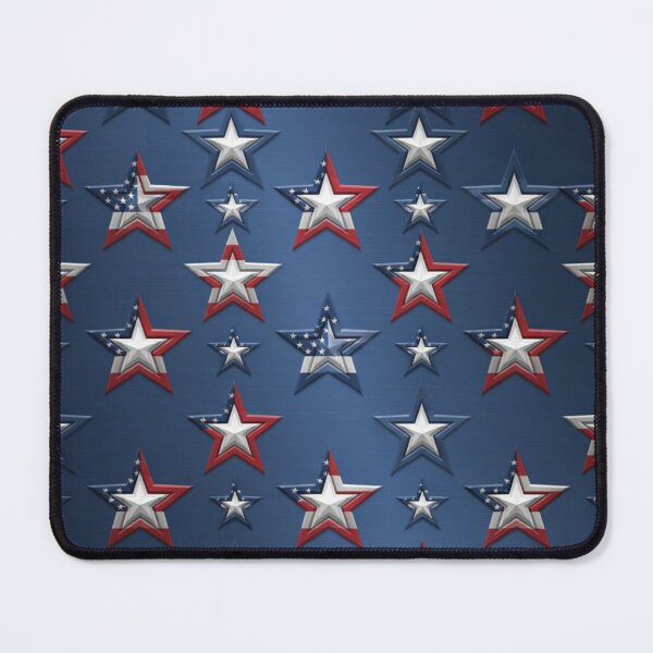 Item preview, Luxury 3D Embossed Metallic Patriotic Stars Pattern designed and sold by IntelliMindDesigns.