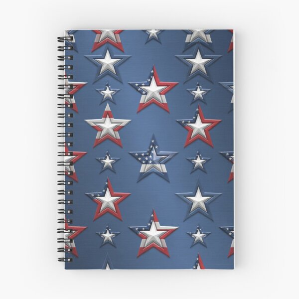 Item preview, Luxury 3D Embossed Metallic Patriotic Stars Pattern designed and sold by IntelliMindDesigns.