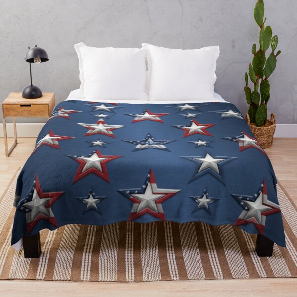 Item preview, Luxury 3D Embossed Metallic Patriotic Stars Pattern designed and sold by IntelliMindDesigns.