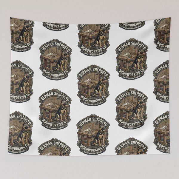 Item preview, German Shepherd Woodworking Co Carpentry Workshop designed and sold by PictoVibe.