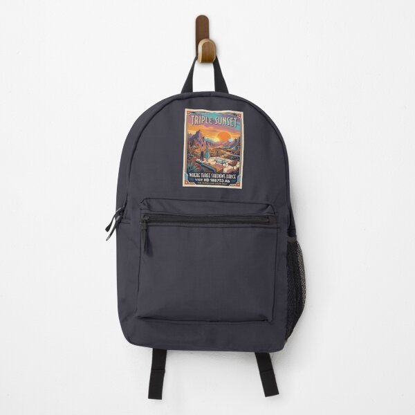 Item preview, Triple Sunset Retro NASA Travel Poster HD 188753 designed and sold by RetroRewind Studio.