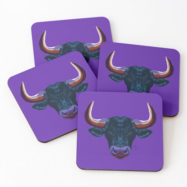 Item preview, Realistic Bull Illustration Violet Purple Graphic Art designed and sold by Rhapsodic1290.