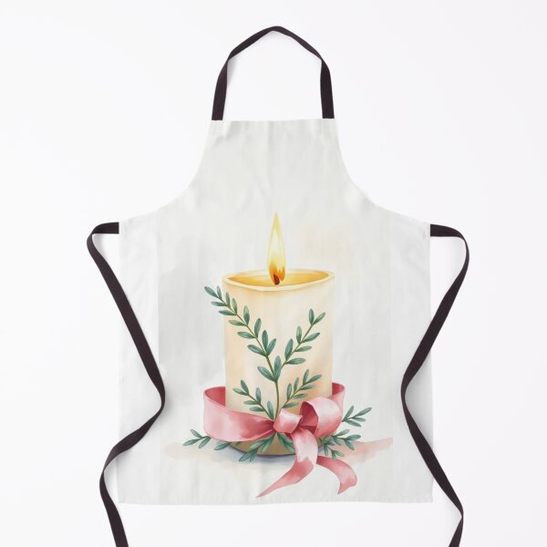 Item preview, Watercolor Pillar Candle with Pink Satin Ribbon designed and sold by Vida e Arte.