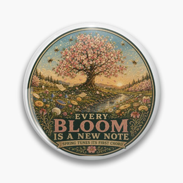Item preview, Every Bloom is a New Note | Spring Blossom Music Tree Art designed and sold by NatureHarmony16.