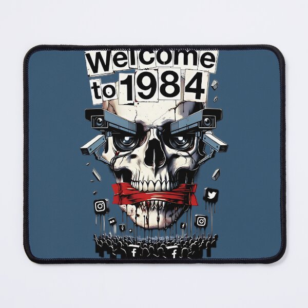 Item preview, Welcome to 1984 Surveillance Skull Graphic designed and sold by IronDissident.