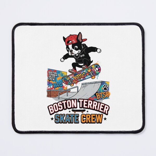 Item preview, Boston Terrier Skate Crew Urban Streetwear designed and sold by PictoVibe.