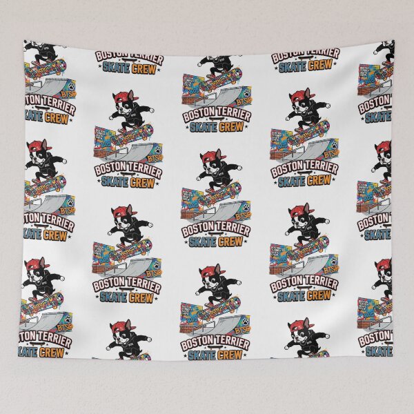 Item preview, Boston Terrier Skate Crew Urban Streetwear designed and sold by PictoVibe.