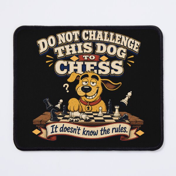 Item preview, Do Not Challenge This Dog to Chess – It Doesn't Know the Rules Funny Dog Lover designed and sold by freshwear design.