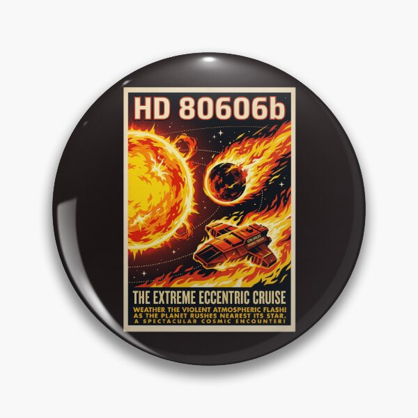 Item preview, HD 80606b Eccentric Planet Retro NASA Travel Poster designed and sold by RetroRewind Studio.