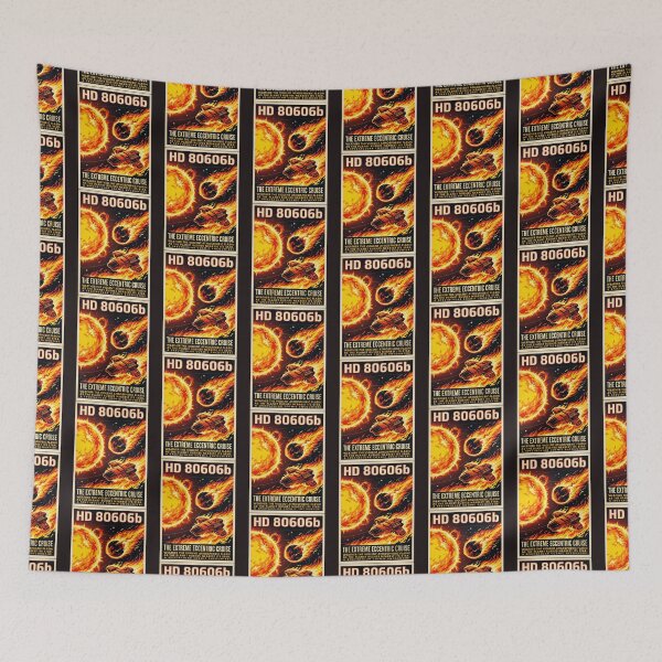 Item preview, HD 80606b Eccentric Planet Retro NASA Travel Poster designed and sold by RetroRewind Studio.