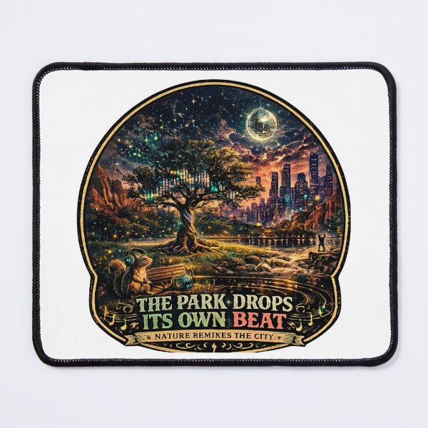 Item preview, The Park Drops Its Own Beat | Night Park Squirrel Disco City designed and sold by NatureHarmony16.