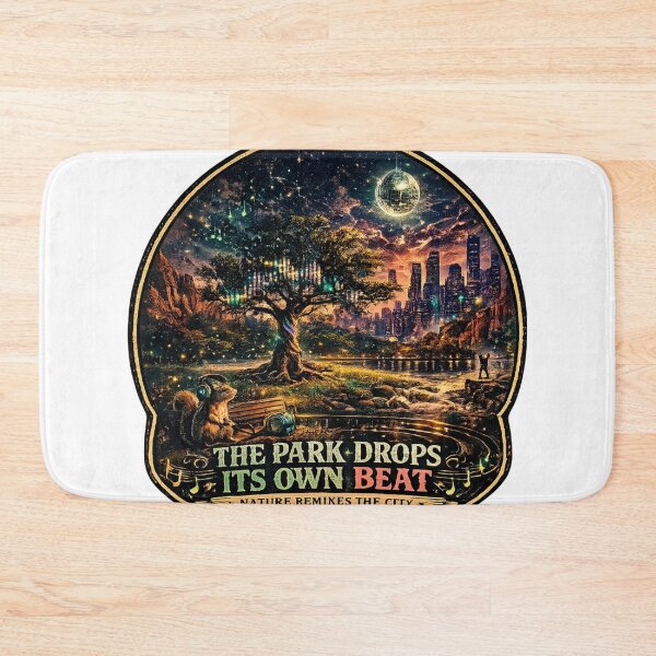 Item preview, The Park Drops Its Own Beat | Night Park Squirrel Disco City designed and sold by NatureHarmony16.