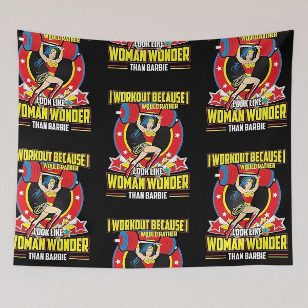 Item preview, I Workout To Look Like Wonder Woman Not Barbie designed and sold by Velvet-Mirage.