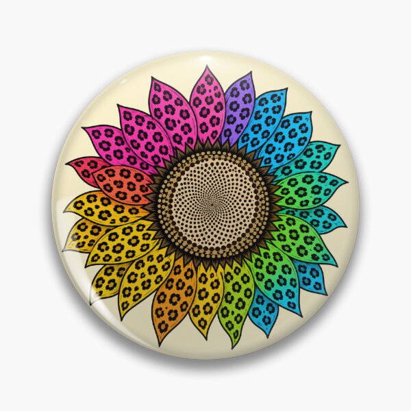 Item preview, Rainbow Leopard Spots Sunflower Design designed and sold by Myra365Art.