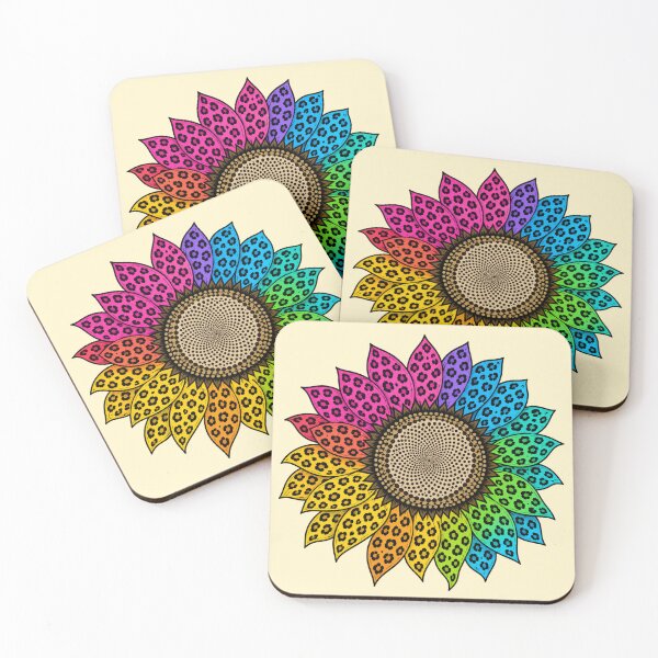 Item preview, Rainbow Leopard Spots Sunflower Design designed and sold by Myra365Art.