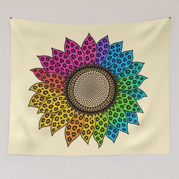 Item preview, Rainbow Leopard Spots Sunflower Design designed and sold by Myra365Art.