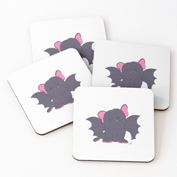 Item preview, Cute Bat Bully American Bulldog Halloween Art designed and sold by hollydoesign.